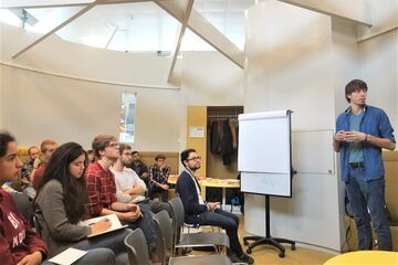 Thomas Fransen (FoodRoots) at the TGD lecture in Energy Forum. Photo | TGD
