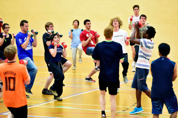 In het Studentensportcentrum. Archieffoto | Bart van Overbeeke In het Studentensportcentrum. Archieffoto | Bart van Overbeeke