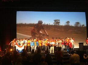 3TU-feestje op het WSC-podium. Foto | Michel van Baal via Twitter 3TU-feestje op het WSC-podium. Foto | Michel van Baal via Twitter