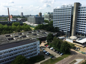 Uitzicht over de campus. Uitzicht over de campus.