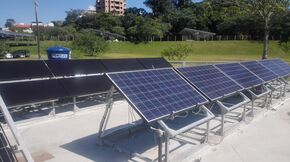 De prototypes van de zonnepanelen. De prototypes van de zonnepanelen.