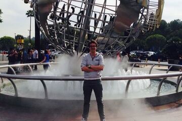 Maarten bij Universal Studios.