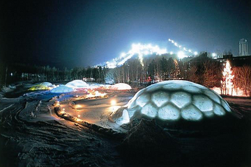 An earlier built ice dome in Japan.