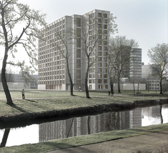 Impressie van de nieuwe woontoren. Impressie van de nieuwe woontoren.