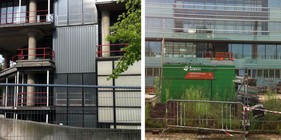 De aansluitpunten voor de nieuwe loopbrug tussen Gemini en Flux.