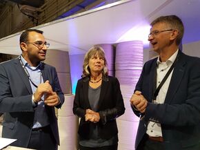 Yasin Torunoglu, Suzanne Udo en Theo Salet (vlnr). Yasin Torunoglu, Suzanne Udo en Theo Salet (vlnr).