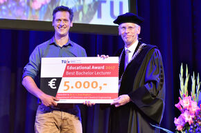 Ivo Roghair, winnaar van de Onderwijsprijs Bachelor. Foto | Bart van Overbeeke