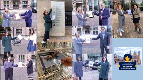Overhandiging van studenten | ISO Studenten overhandigen regeerakkoord | ISO
