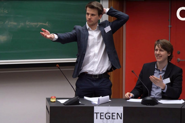 NK Beleidsdebatteren 2018 in het Auditorium van de Technische Universiteit Eindhoven. Het toernooi werd voor de 28e keer ...