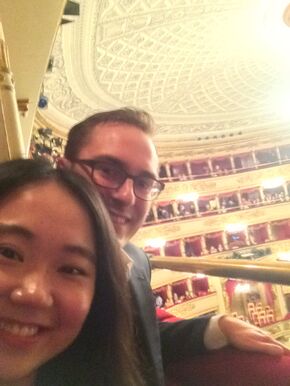 In het Teatra alla Scala. In het Teatra alla Scala.