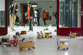 De robots op zoek naar slachtoffers. Foto | Rien Meulman De robots op zoek naar slachtoffers. Foto | Rien Meulman