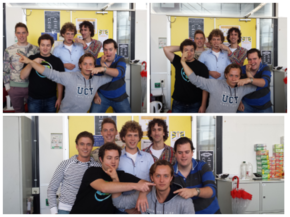 Team 'Dat zit wel snor' bij de start. Team 'Dat zit wel snor' bij de start.