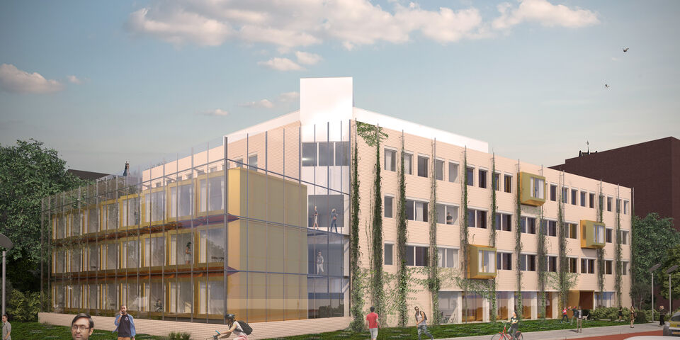 Impressie voorzijde woningen Willemstraat.