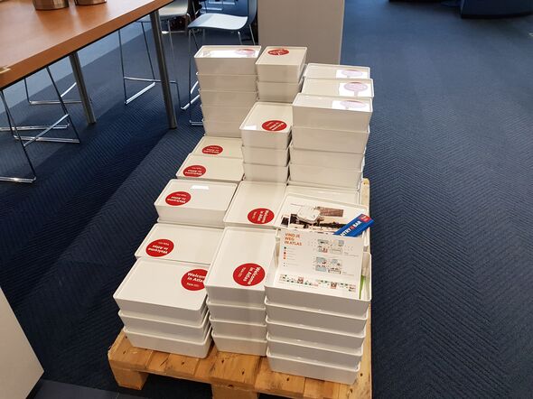 De welkomstpakketjes. Foto | Han Konings De welkomstpakketjes. Foto | Han Konings