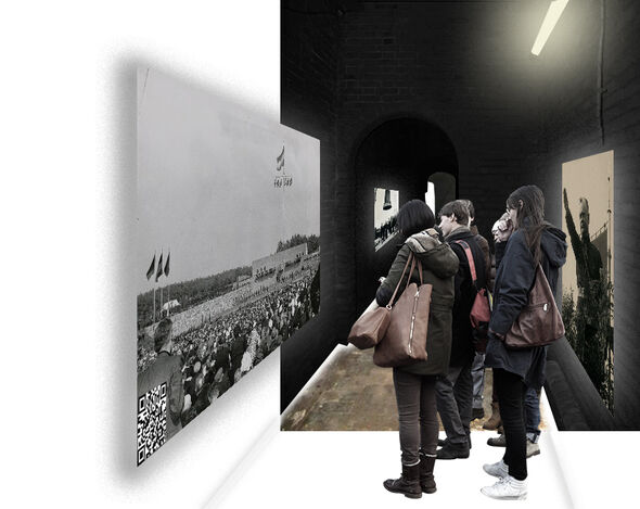 Een impressie van het ondergrondse museum uit het ontwerp van Rick Abelen. Een impressie van het ondergrondse museum uit het ontwerp van Rick Abelen.