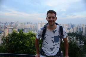 Bas Terlingen op Mount Faber.