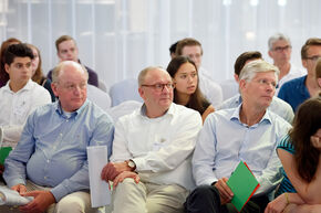 CvB-leden Jan Mengelers, Jo van Ham en Frank Baaijens. Foto | Bart van Overbeeke CvB-leden Jan Mengelers, Jo van Ham en Frank Baaijens. Foto | Bart van Overbeeke