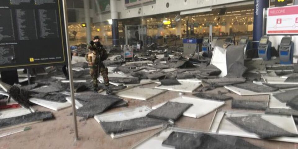 De ravage in Brussel Airport.