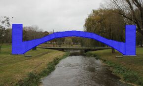 Impression of the bridge above the Dommel.