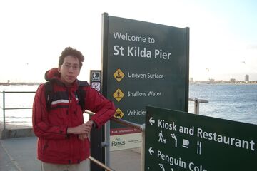 Victor at St Kilda. Photo | private archives Victor Lam.