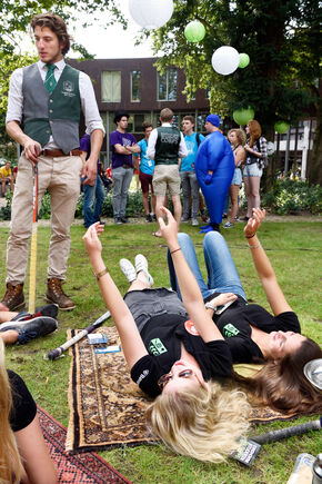In de tuin van het E.S.C. Foto | Bart van Overbeeke