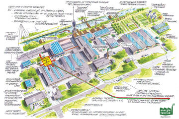Conceptkaart van het onderzoeksgebied in Apeldoorn.