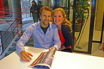 Marrit Hermens met medestudent Tim Wilschut, die haar overhaalde om mee te doen aan BestGraduates