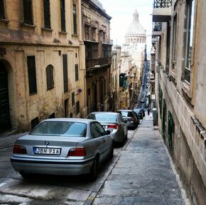 Straatbeeld Valetta. Straatbeeld Valetta.