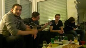 Tom (second on the rigth) and his Valais friends.