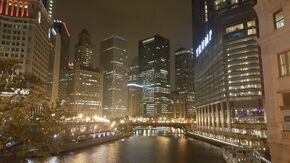 Riverwalk by night. Riverwalk by night.