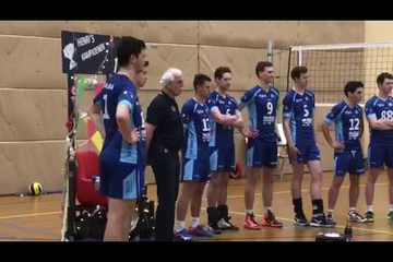 Henri van Schijndel, trainer van Heren 1 van studentenvolleybalvereniging Hajraa, werd na de kampioenswedstrijd benoemd tot ...