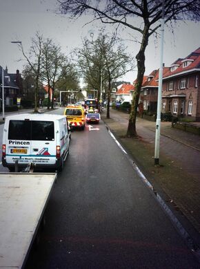 Stella onderweg naar de TU/e. Foto | @SolarEHV Stella onderweg naar de TU/e. Foto | @SolarEHV