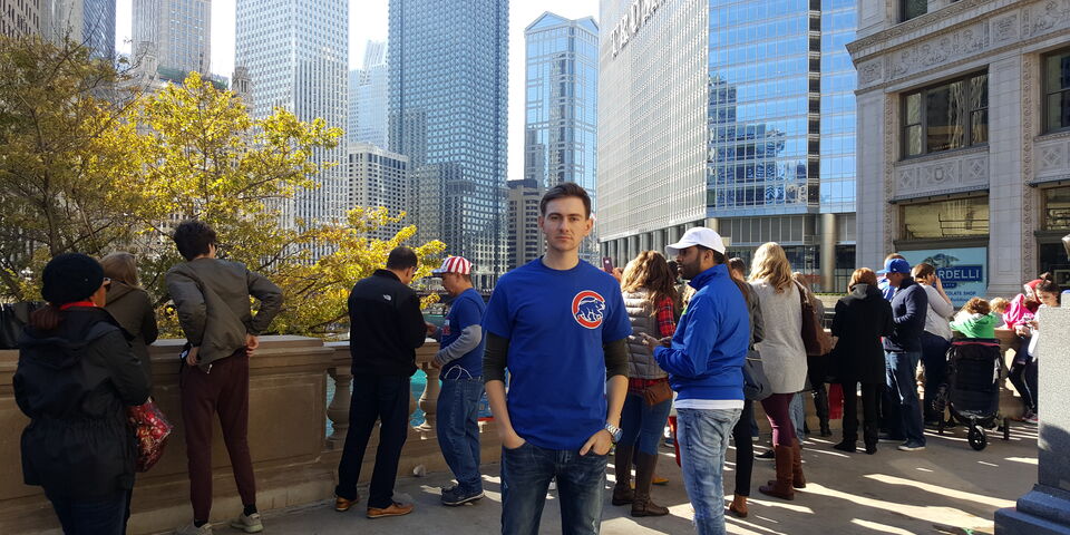 Iulian at the celebration of the historic win of the cup in the National Baseball League.