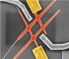 Nano-hashtag: een mogelijke bouwsteen voor een quantumcomputer. Foto | Saza Gazibegovic (TU/e)