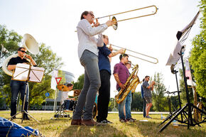 De Aeris Brass band. Foto | Bart van Overbeeke De Aeris Brass band. Foto | Bart van Overbeeke