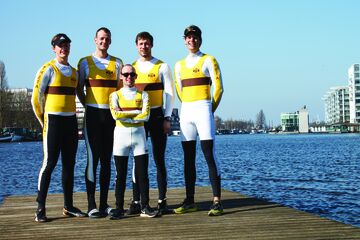 Thêta’s Oude Vier: Johann Slabber, Sander de Graaf, Marc Hummelink, Christiaan Roosendaal en Arnout Hilhorst (vlnr).