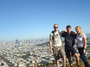 Mark van der Laan (links) met San Francisco op de achtergrond.
