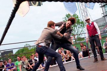 Sietse Wolberink of independent society HenK was named 'student wrestling king' of Eindhoven in 2017, after the First Eindhoven ...